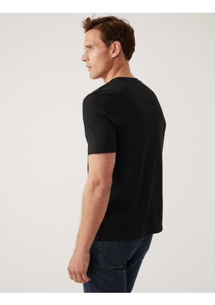 Saf Pamuklu Kısa Kollu T-Shirt fırsatları