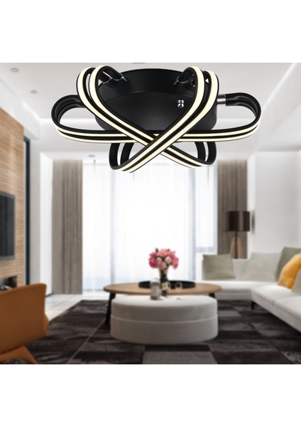Ares 6'lı Siyah 84 Watt Sarkıt Ledli Modern Mutfak Banyo LED Salon Plafonyer Avize