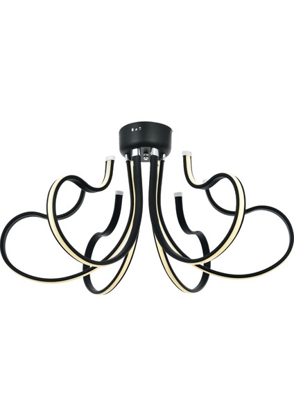 Budin 6'lı Siyah 72 Watt Sarkıt Ledli Modern Mutfak Banyo LED Salon Plafonyer Avize