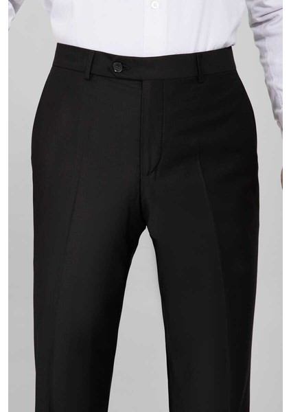 Slımfıt Duz Tek Pantolon Siyah