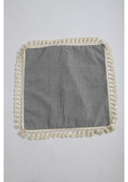 Gri Antrasit Ponponlu Kırlent 43 x 43 cm fiyatları