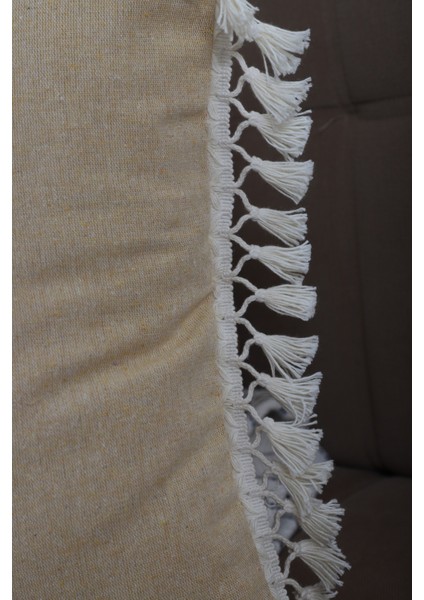 Sarı Ponponlu Kırlent Kırlent Kılıfı 43 x 43 cm modelleri