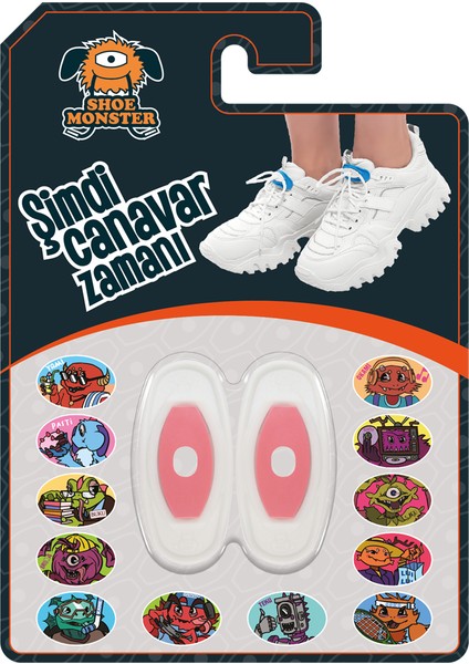 Shoe Monster Standart - Beyaz Pembe Ayakkabı Aksesuarı