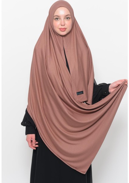 Hazır Pratik Geçmeli Lüks Organik Düz Penye Şal Çapraz Hizalı-Toprak fiyatları