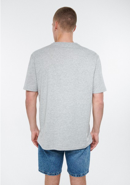 Erkek Perfectly Baskılı Gri Tişört 0611384-80196 fırsatları