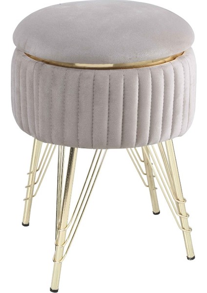 Bianco Metal Ayaklı Sehpalı Puf Altın Bej (Gold Beige) fiyatları