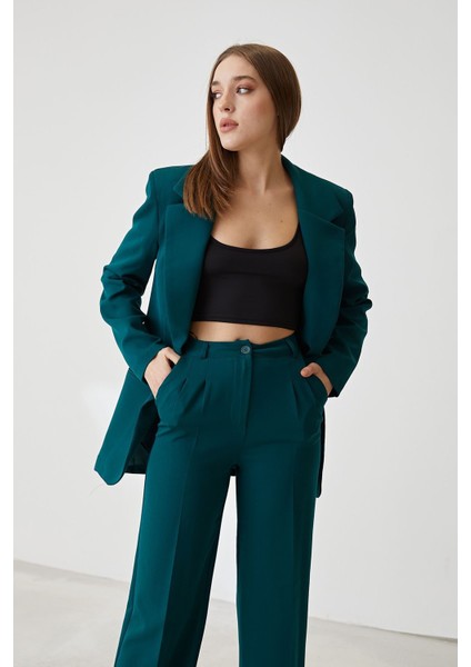 Retro Palazzo Pantolon-Zümrüt Yeşili fiyatları