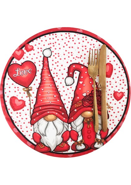 Aşık Gnomelar Desen Amerikan Servis, Kumaş Supla