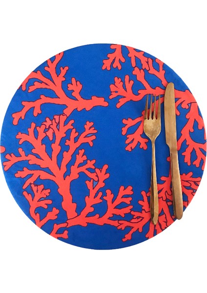 Mercan Desen Amerikan Servis, Kumaş Supla