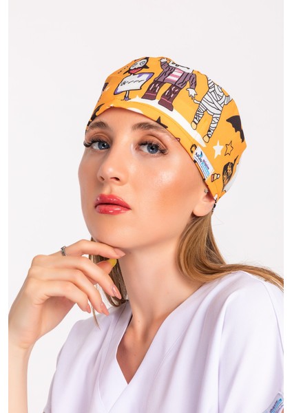 Cadılar Bayramı Desenli Cerrahi Bone fiyatları