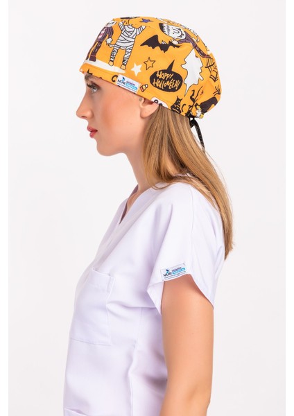 Cadılar Bayramı Desenli Cerrahi Bone fırsatları