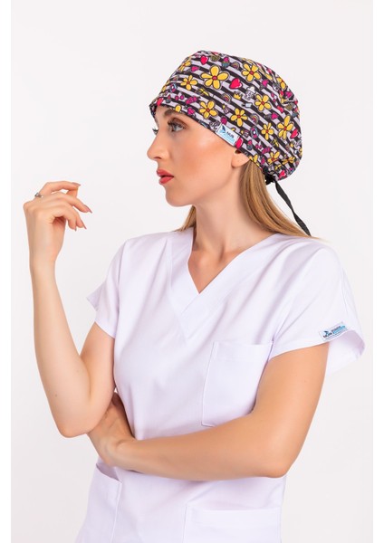 Çizgili Papatya Desenli Cerrahi Bone fırsatları