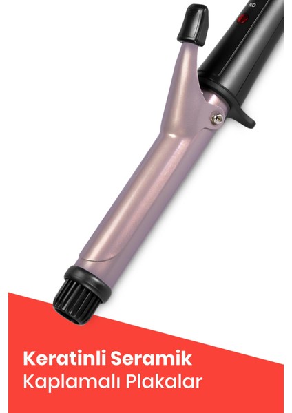 Ideal Keratin Seramik Plakalı 360 Derece Dönebilir Kablo Saç Şekillendirici Maşa