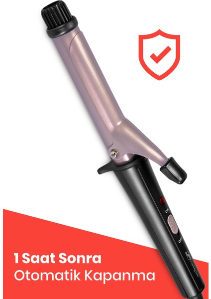 Ideal Keratin Seramik Plakalı 360 Derece Dönebilir Kablo Saç Şekillendirici Maşa fırsatları