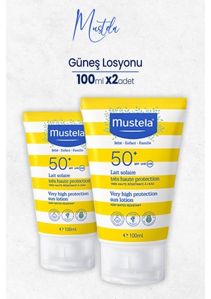 Güneş Losyonu Spf 50+ 100 ml x 2 Adet