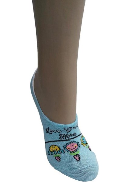 3'lü Pamuklu Silikonlu Kadın Babet Çorap modelleri