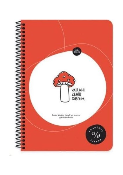 Hisli Şeyler 18.5 x 25 80 Yaprak Çizgili Defter - Vallahi Zehir Gibiyim.