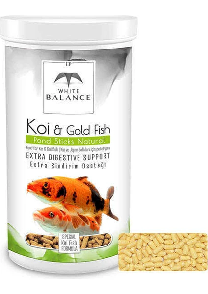 White Balance Koi-Gold Fish Pond Sticks Natural 1000 ml