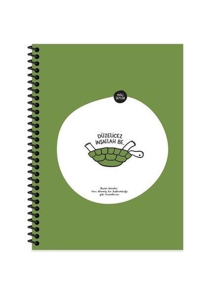 Hisli Şeyler 18.5 x 25 80 Yaprak Kareli Defter- Düzelicez Inşallah Be.