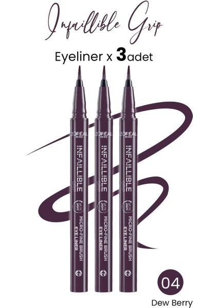 İnfaillible Eyeliner 04 Dew Berry x 3 Adet