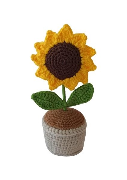 Ayçiçeği Amigurumi Organik Oyuncak