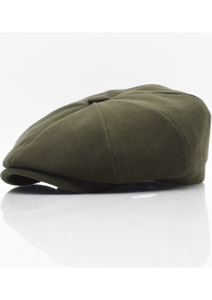 Erkek İngiliz Stili Yün Şapka Haki Kasket modelleri