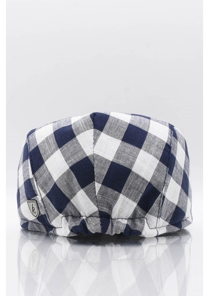 Erkek %100 Pamuk Ekose Şapka Yazlık Kasket - Lacivert fırsatları