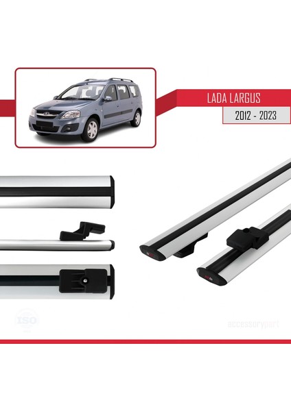 Lada Largus 2012 ve Sonrası ile Uyumlu Basıc Model Ara Atkı Tavan Barı Gri