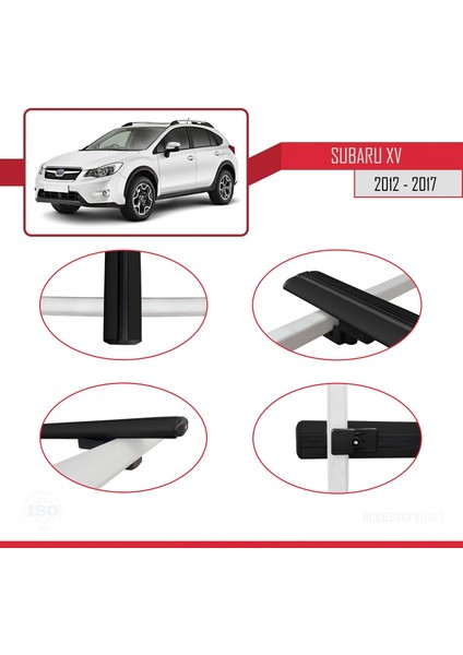 Subaru Xv 2012-2017 Arası ile Uyumlu Basıc Model Ara Atkı Tavan Barı Siyah