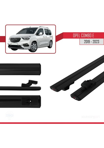 Opel Combo (E) Panelvan 2019 ve Sonrası ile Uyumlu Basıc Model Ara Atkı Tavan Barı Siyah