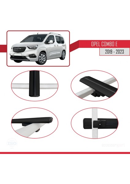 Opel Combo (E) Panelvan 2019 ve Sonrası ile Uyumlu Basıc Model Ara Atkı Tavan Barı Siyah