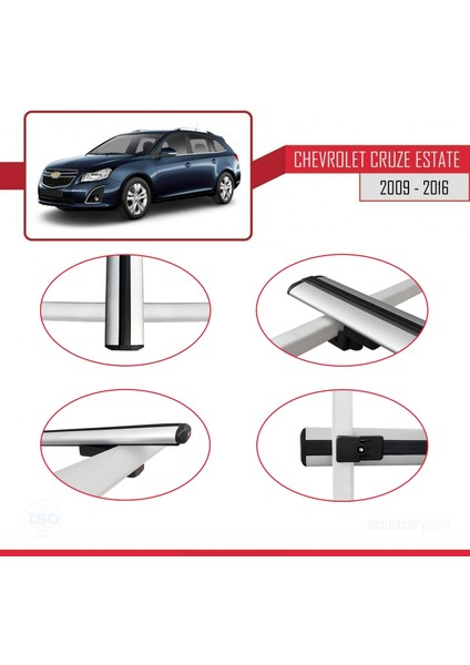 Chevrolet Cruze 2009-2016 Arası ile Uyumlu Basıc Model Ara Atkı Tavan Barı Gri fırsatları
