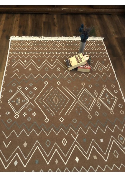 Yıkanabilir Çift Taraflı Dokuma Kilim Bahar 05 Bej 160 x 230 cm