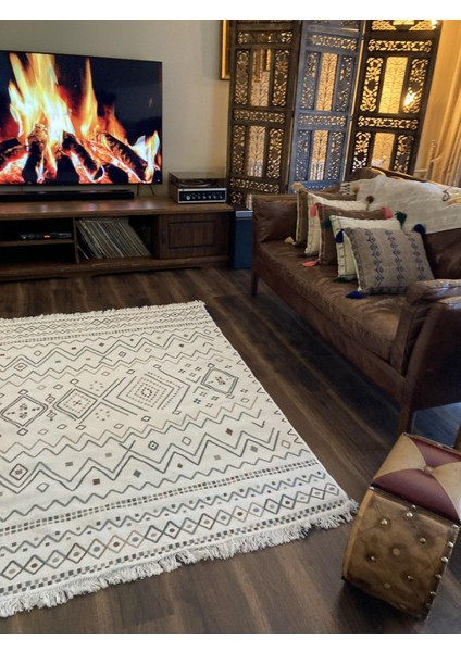 Yıkanabilir Çift Taraflı Dokuma Kilim Bahar 05 Bej 120 x 180 cm fiyatları