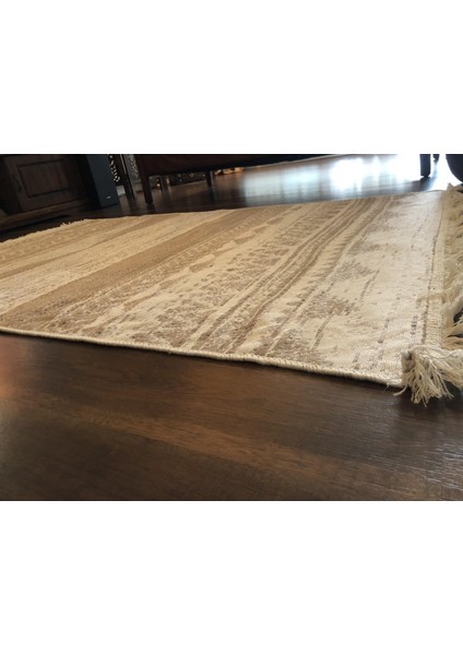 Yıkanabilir Çift Taraflı Dokuma Kilim Bahar 06 Vizon 160 x 230 cm