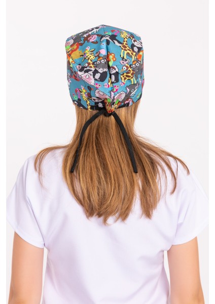 Nur Medikal Giyim Master Likra Hayvanat Bahçesi Desenli Doktor Hemşire Hastane Cerrahi Bone indirimleri