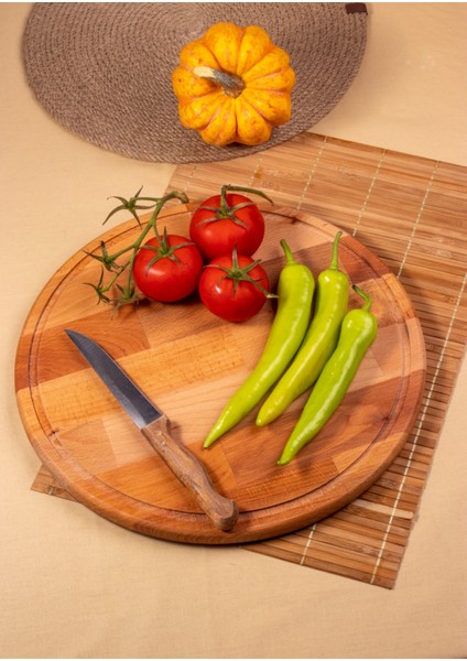 Yuvarlak Sunum Tabağı - Kesme Tahtası - Pizza Tahtası - Pizza Sunum Tabağı