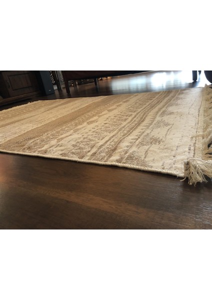Yıkanabilir Çift Taraflı Dokuma Kilim Bahar 06 Vizon 80 x 300 cm indirimleri