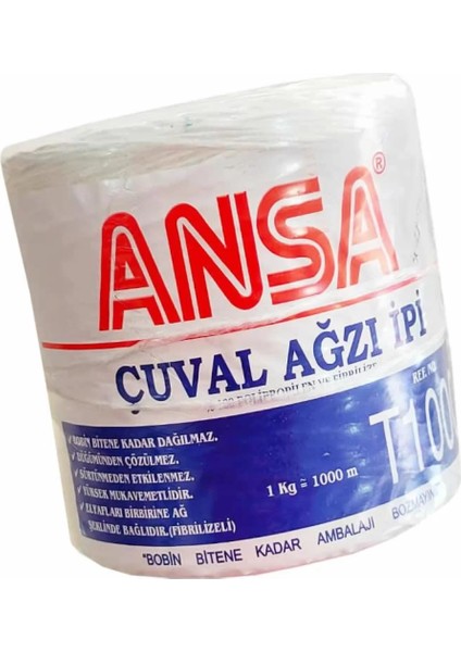 Çuval Ağzı Ipi Fibrilizeli Naylon Ip 1 kg 1000M