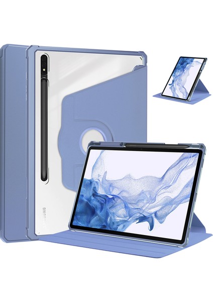 Samsung Galaxy Tab S7 Fe Lte ( T730-T733-T736-T737) Kalem Bölmeli Dönebilen Standlı Kılıf