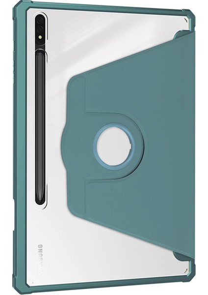 Samsung Tab Galaxy S8 Plus SM-X800 Kalem Bölmeli Dönebilen Standlı Sağlam Kılıf Fonksiyonlu fiyatları