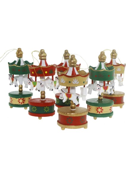 6 Adet 3x7.5cm Minik Atlı Karınca Süs Kırmızı Altın Yeşil