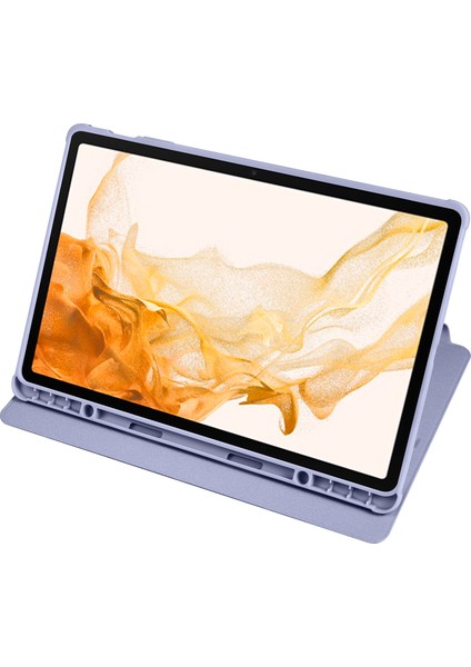 Samsung Galaxy Tab S7 Plus 12.4” T970 Kılıf Simplism 360 Dönen Yatay Dikey Standlı Kalemlikli