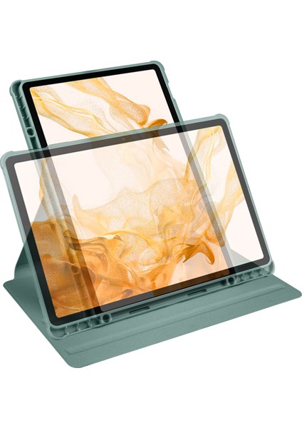 Samsung Galaxy Tab S8 Plus 12.4” X800 Kılıf Simplism 360 Dönen Yatay Dikey Standlı Kalemlikli