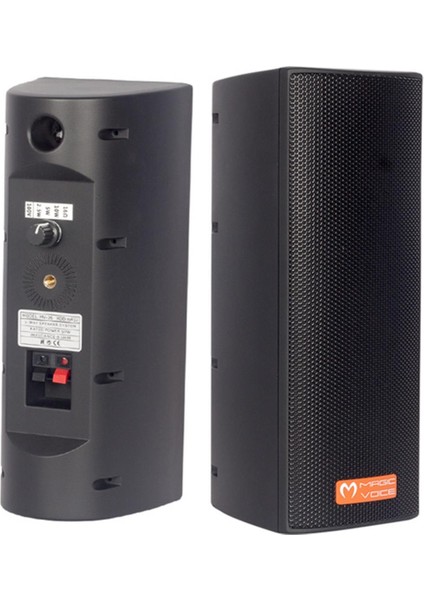 Magıcvoıce Mv-26 2*7.5 cm 50 Watt 2li Takım Siyah Trafolu Sütun Hoparlör