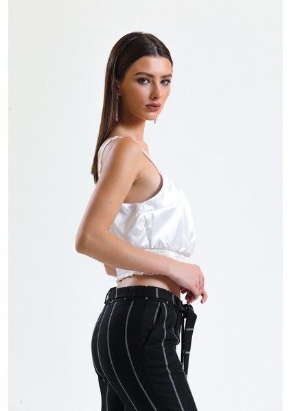 Gipeli Baskılı Saten Bluz | BLZ34223 fırsatları