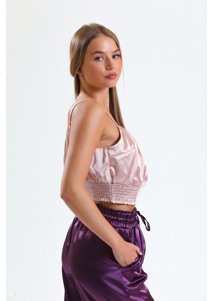 Gipeli Baskılı Saten Bluz | BLZ34223 fiyatları