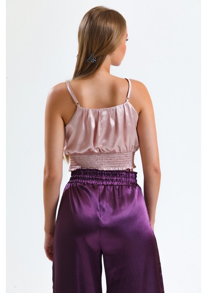 Gipeli Baskılı Saten Bluz | BLZ34223 indirimleri