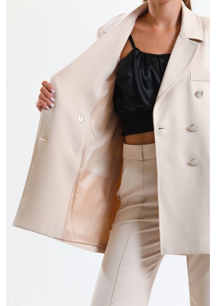Içi Astarlı Hürrem Kumaş Oversize Blazer Ceket | CKT34236 fırsatları
