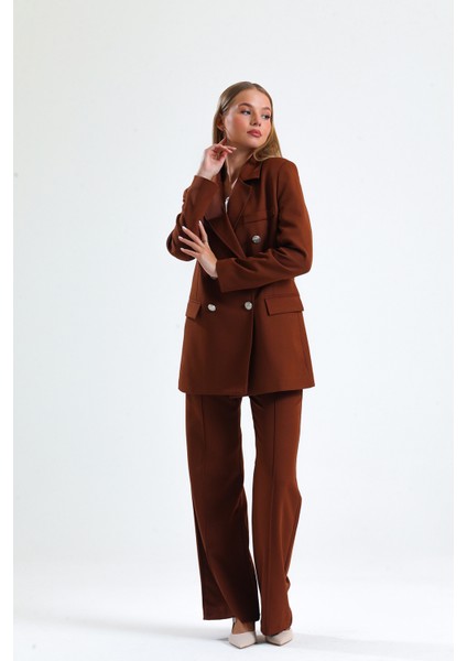 Içi Astarlı Hürrem Kumaş Oversize Blazer Ceket | CKT34236 Kahve fiyatları